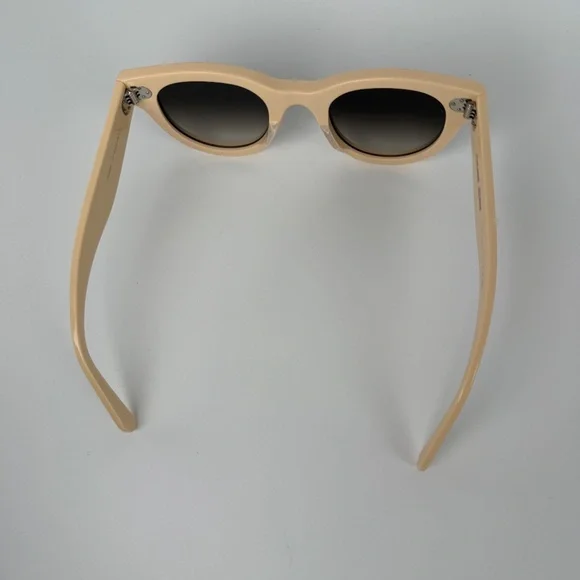 CELINE CL4003 Light Beige Acetate Classic Sunglasses CELINE EYEWEAR Triomphe rectangular-frame acetate sunglasses  main image 3